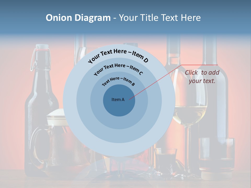 A Table Topped With Lots Of Bottles And Glasses PowerPoint Template