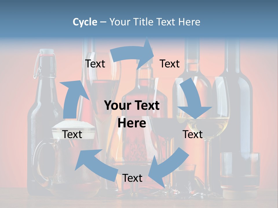 A Table Topped With Lots Of Bottles And Glasses PowerPoint Template