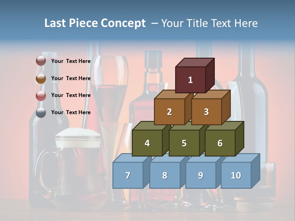A Table Topped With Lots Of Bottles And Glasses PowerPoint Template
