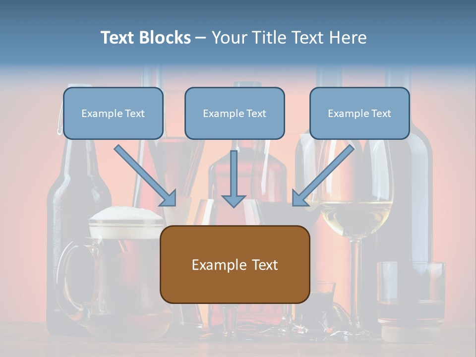 A Table Topped With Lots Of Bottles And Glasses PowerPoint Template