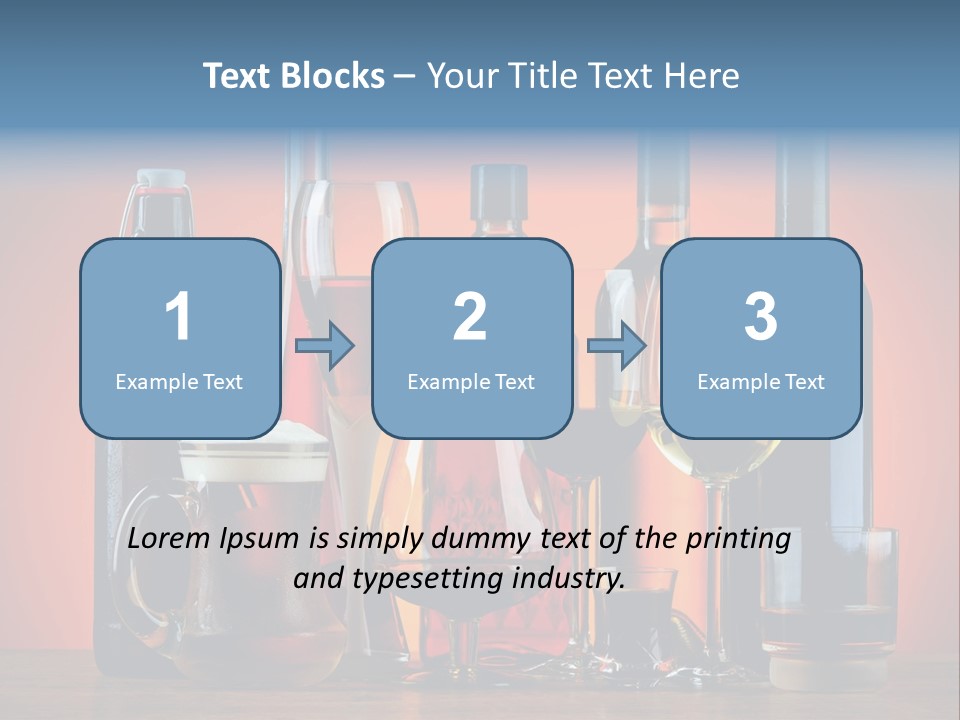 A Table Topped With Lots Of Bottles And Glasses PowerPoint Template