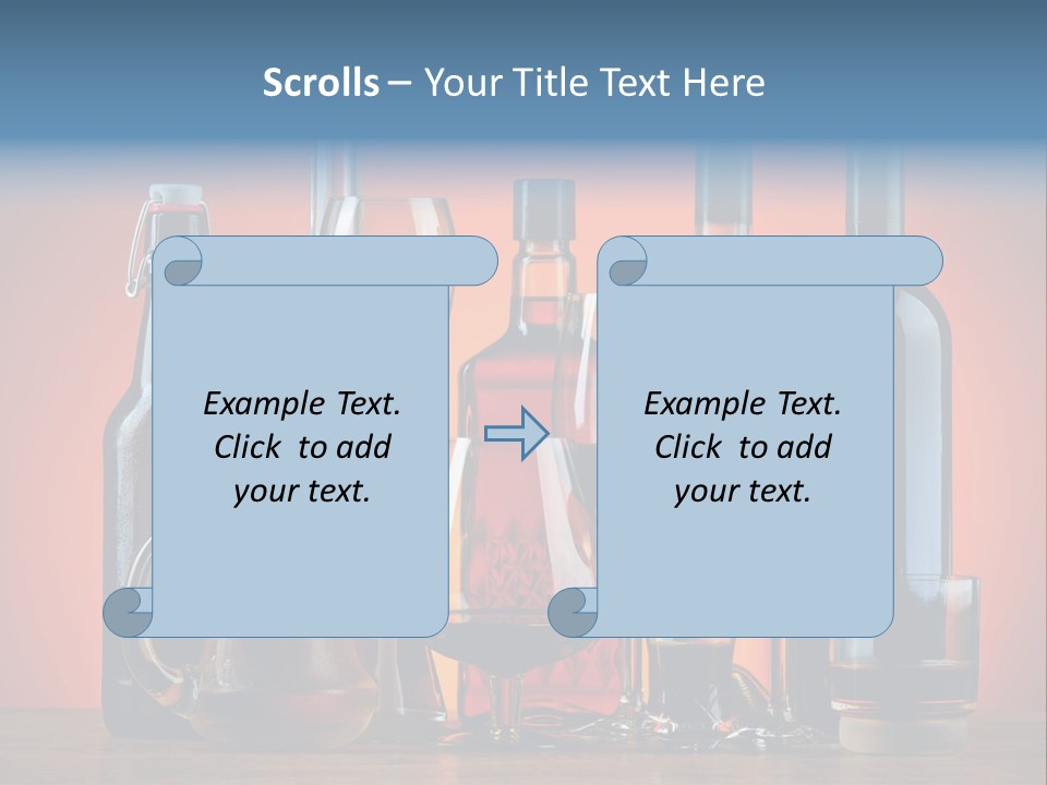 A Table Topped With Lots Of Bottles And Glasses PowerPoint Template