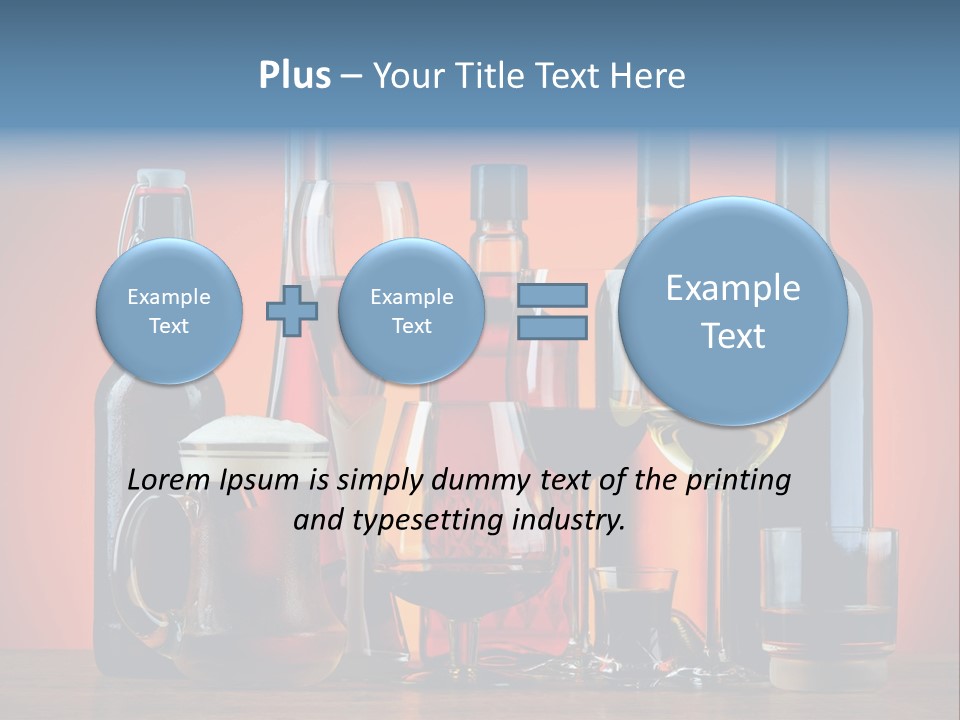 A Table Topped With Lots Of Bottles And Glasses PowerPoint Template
