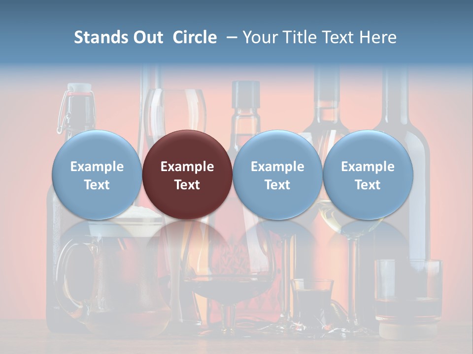 A Table Topped With Lots Of Bottles And Glasses PowerPoint Template
