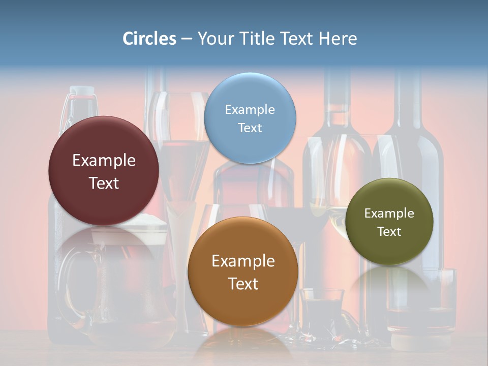 A Table Topped With Lots Of Bottles And Glasses PowerPoint Template