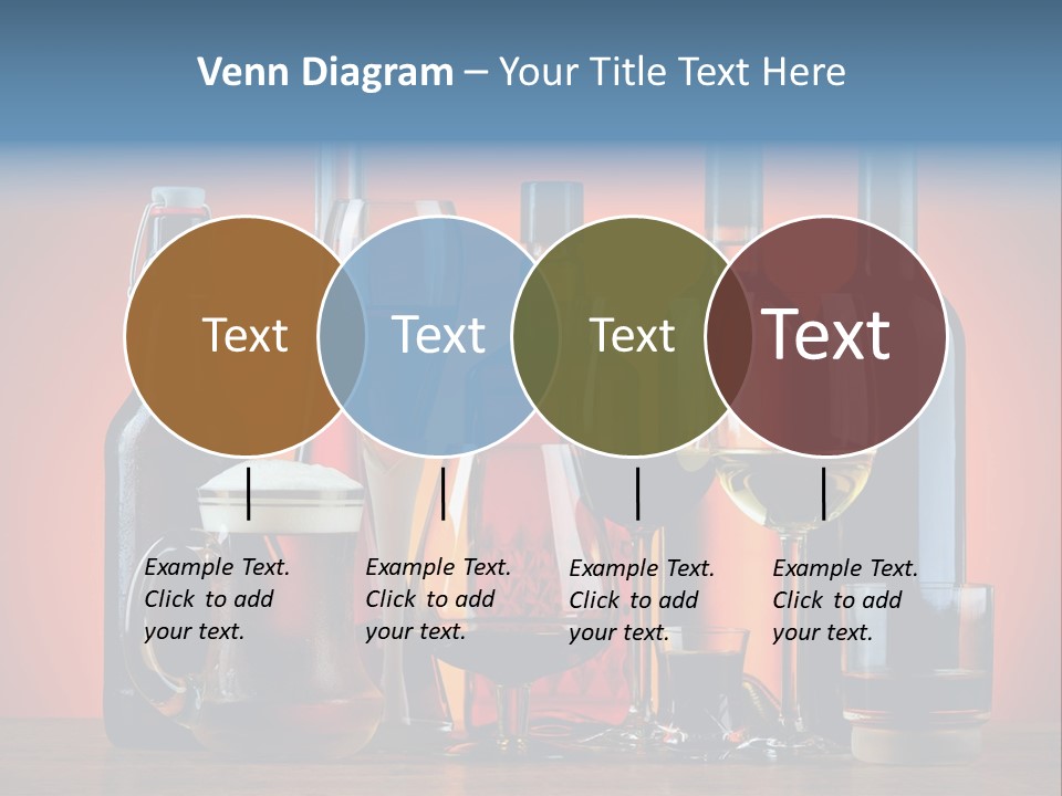 A Table Topped With Lots Of Bottles And Glasses PowerPoint Template