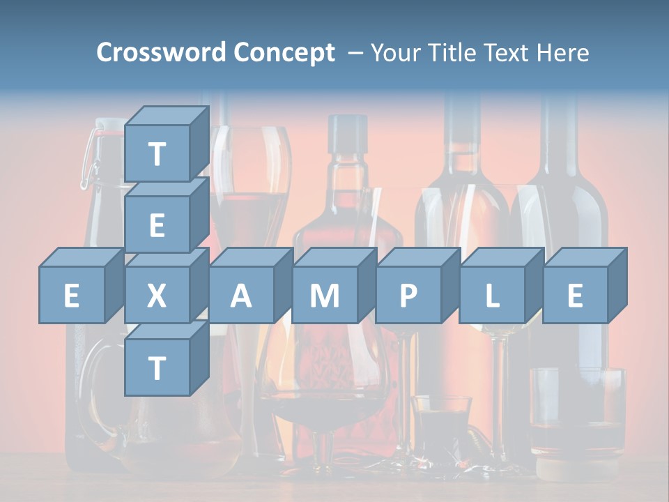 A Table Topped With Lots Of Bottles And Glasses PowerPoint Template