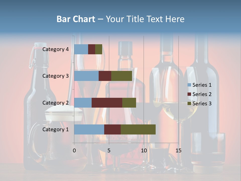 A Table Topped With Lots Of Bottles And Glasses PowerPoint Template