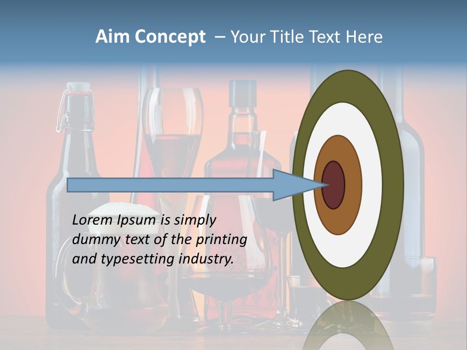 A Table Topped With Lots Of Bottles And Glasses PowerPoint Template