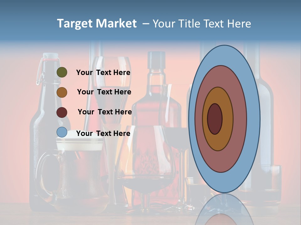 A Table Topped With Lots Of Bottles And Glasses PowerPoint Template