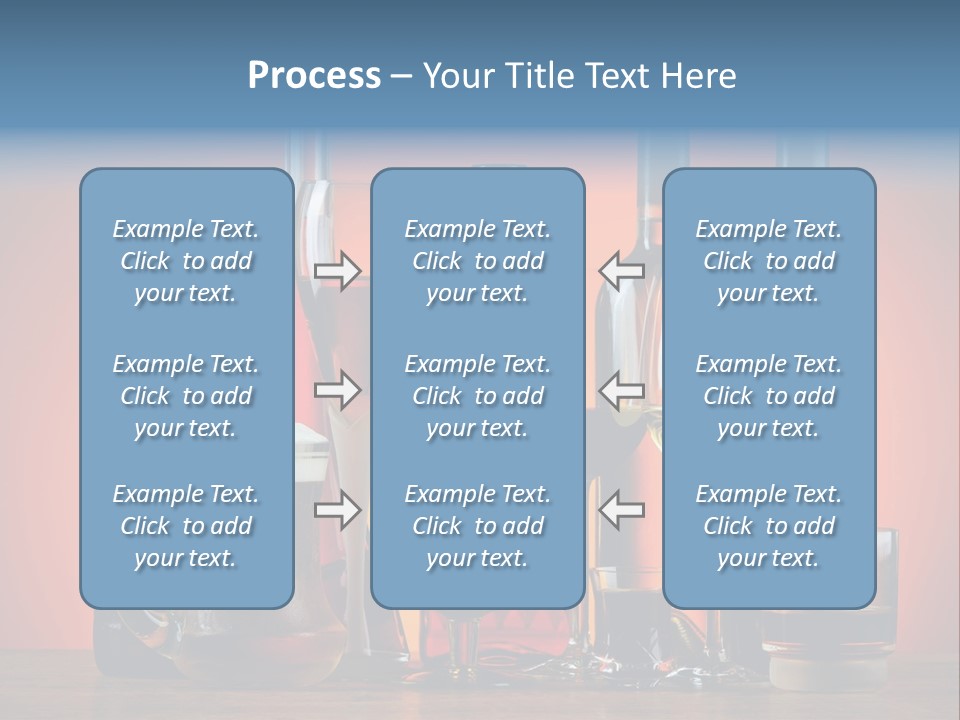 A Table Topped With Lots Of Bottles And Glasses PowerPoint Template