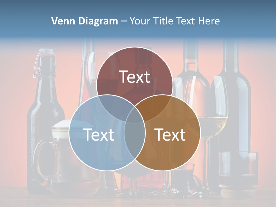 A Table Topped With Lots Of Bottles And Glasses PowerPoint Template