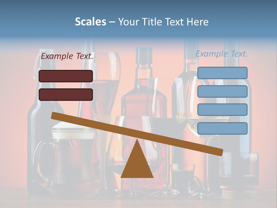 A Table Topped With Lots Of Bottles And Glasses PowerPoint Template