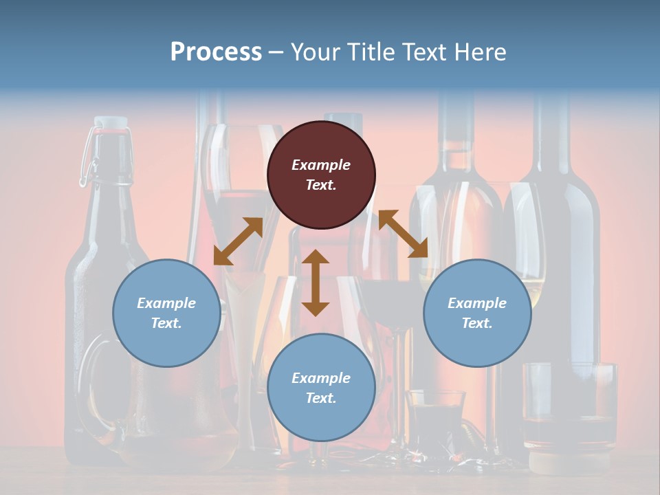 A Table Topped With Lots Of Bottles And Glasses PowerPoint Template