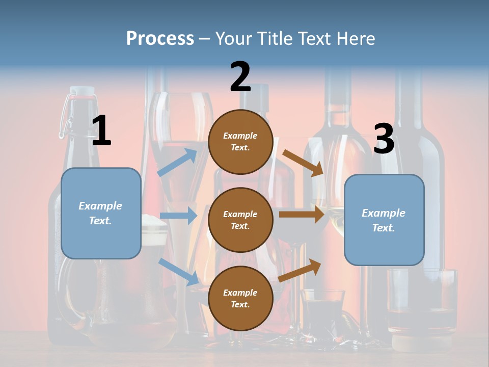A Table Topped With Lots Of Bottles And Glasses PowerPoint Template