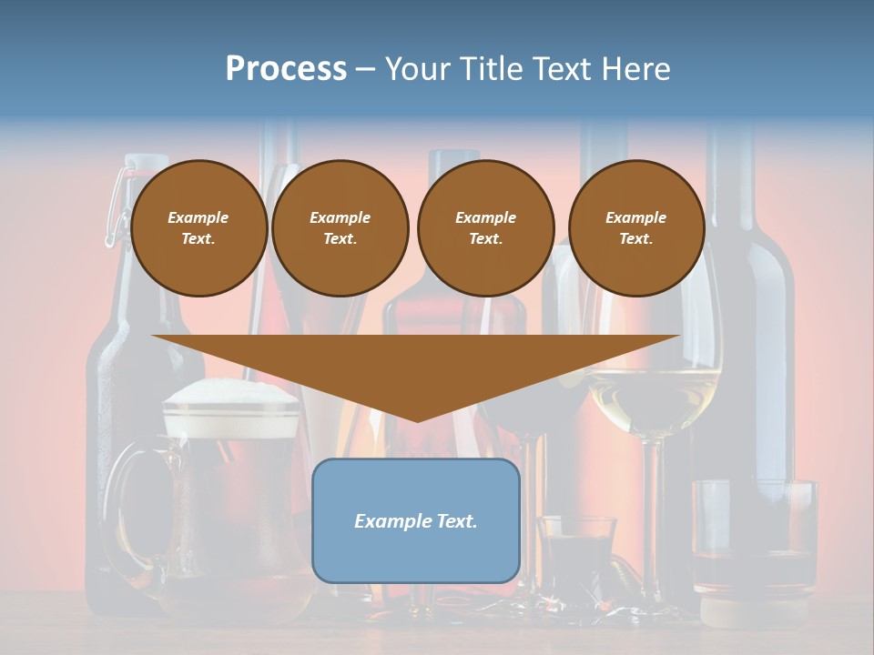 A Table Topped With Lots Of Bottles And Glasses PowerPoint Template