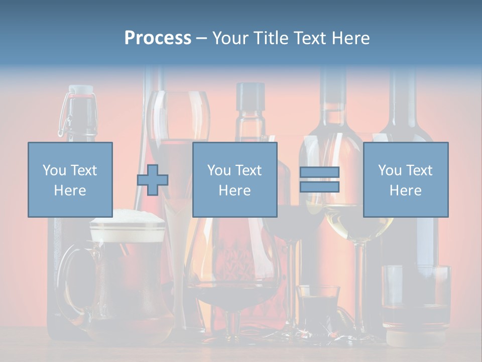 A Table Topped With Lots Of Bottles And Glasses PowerPoint Template