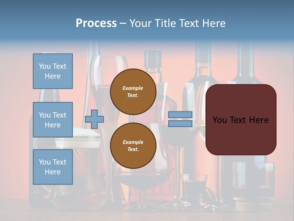 A Table Topped With Lots Of Bottles And Glasses PowerPoint Template