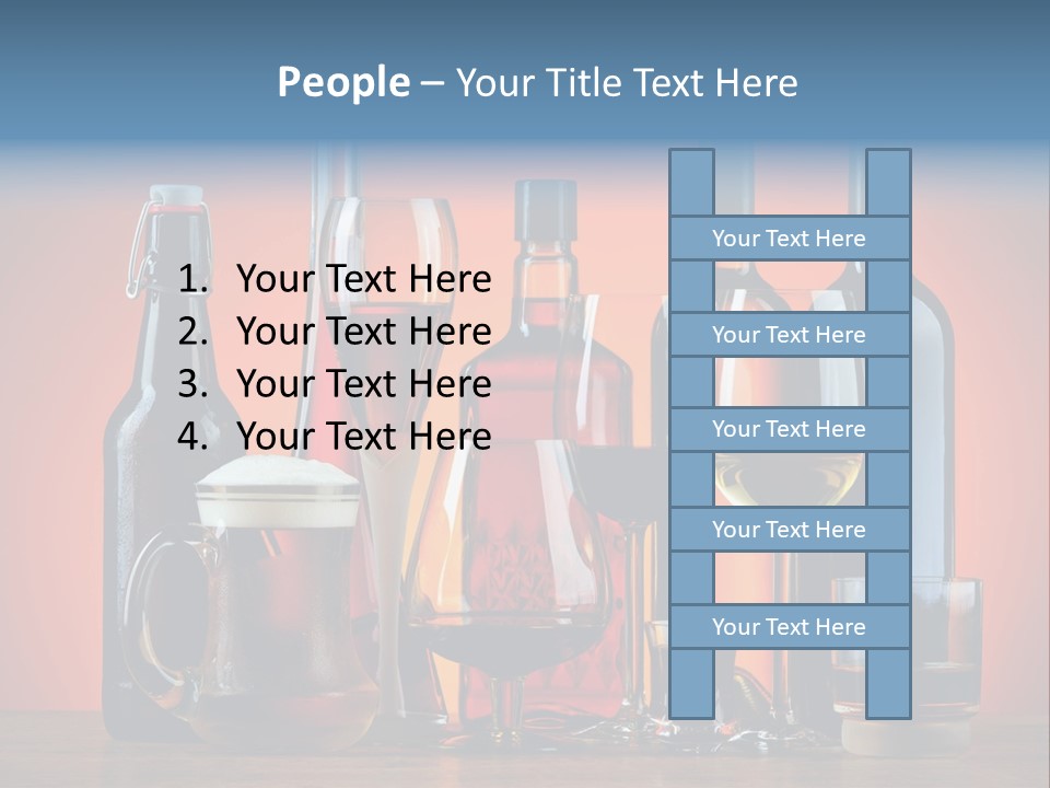 A Table Topped With Lots Of Bottles And Glasses PowerPoint Template