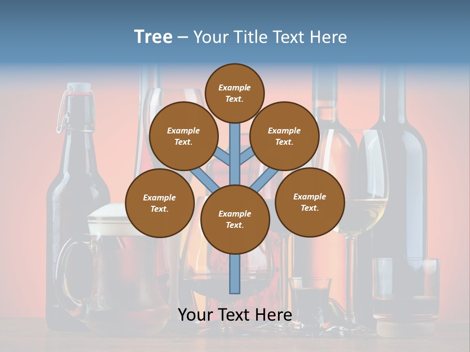 A Table Topped With Lots Of Bottles And Glasses PowerPoint Template