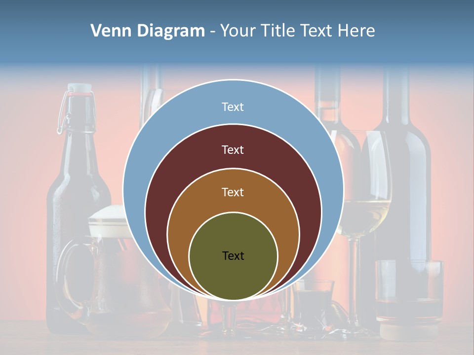 A Table Topped With Lots Of Bottles And Glasses PowerPoint Template