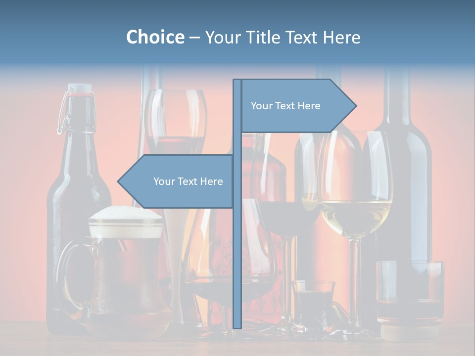 A Table Topped With Lots Of Bottles And Glasses PowerPoint Template