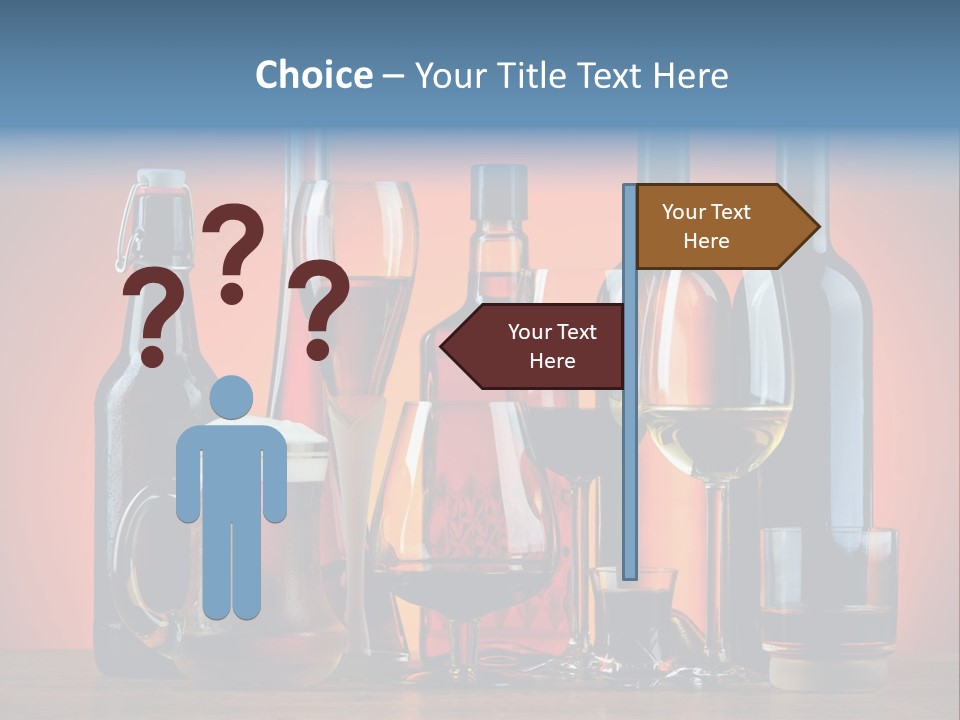 A Table Topped With Lots Of Bottles And Glasses PowerPoint Template