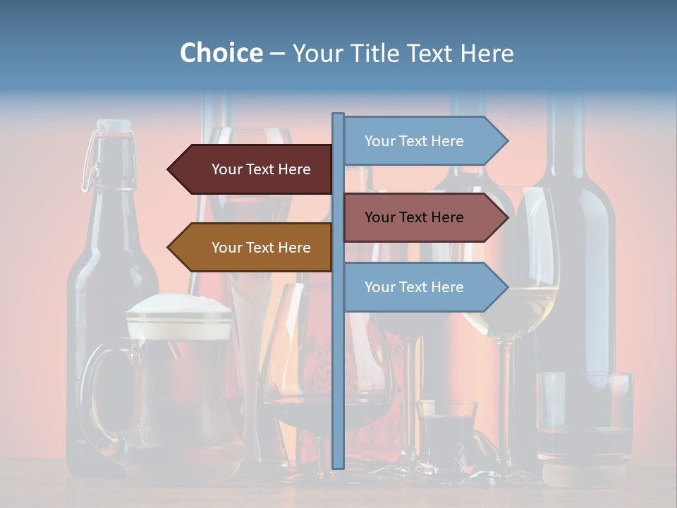 A Table Topped With Lots Of Bottles And Glasses PowerPoint Template