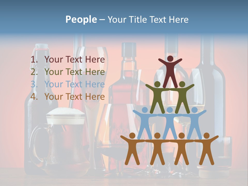 A Table Topped With Lots Of Bottles And Glasses PowerPoint Template