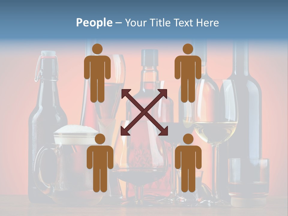 A Table Topped With Lots Of Bottles And Glasses PowerPoint Template
