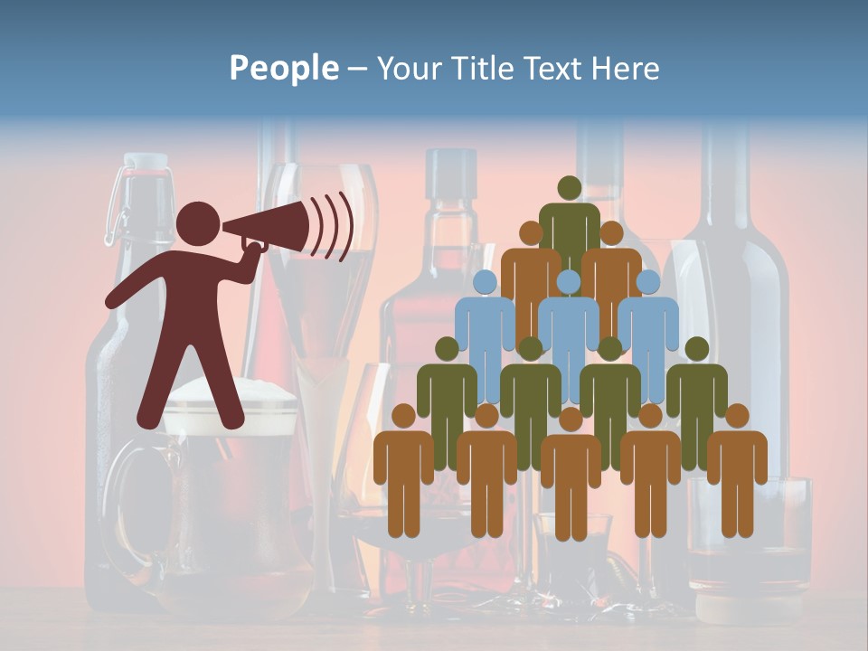 A Table Topped With Lots Of Bottles And Glasses PowerPoint Template