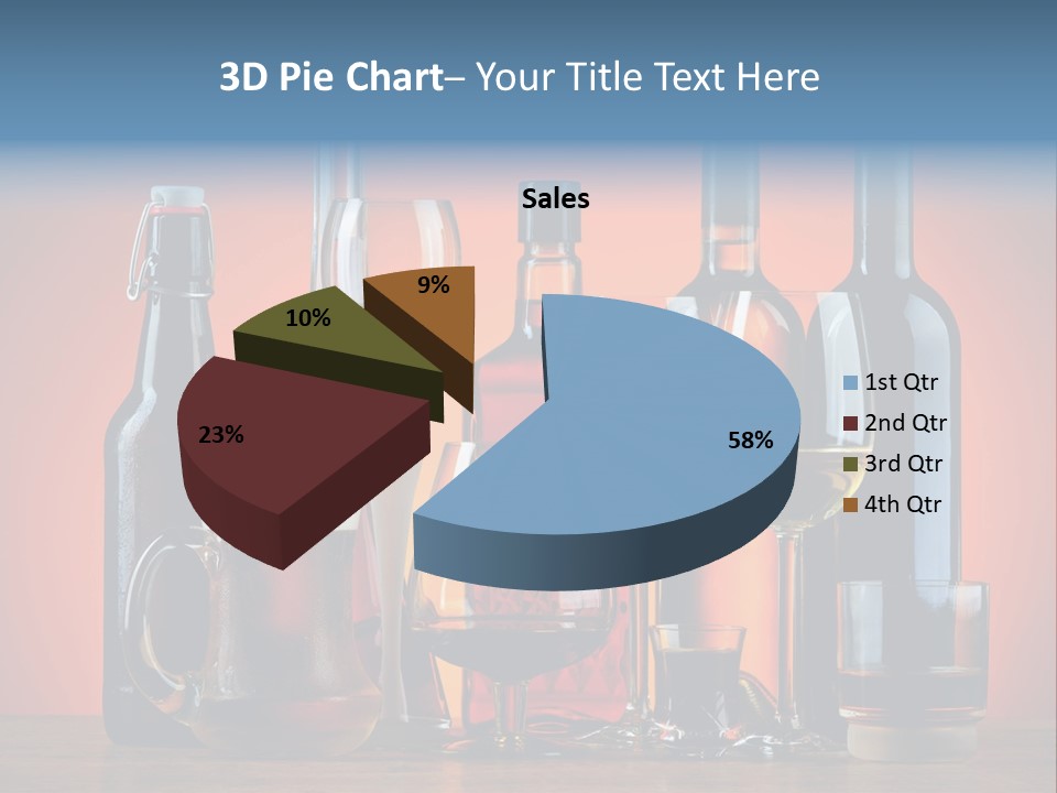 A Table Topped With Lots Of Bottles And Glasses PowerPoint Template