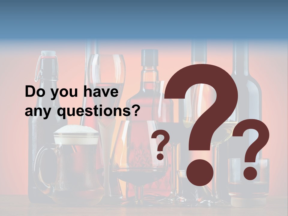 A Table Topped With Lots Of Bottles And Glasses PowerPoint Template