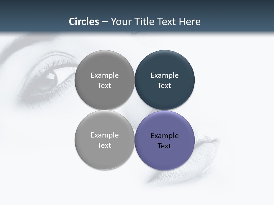 A Woman's Face Is Shown With A Blue Background PowerPoint Template