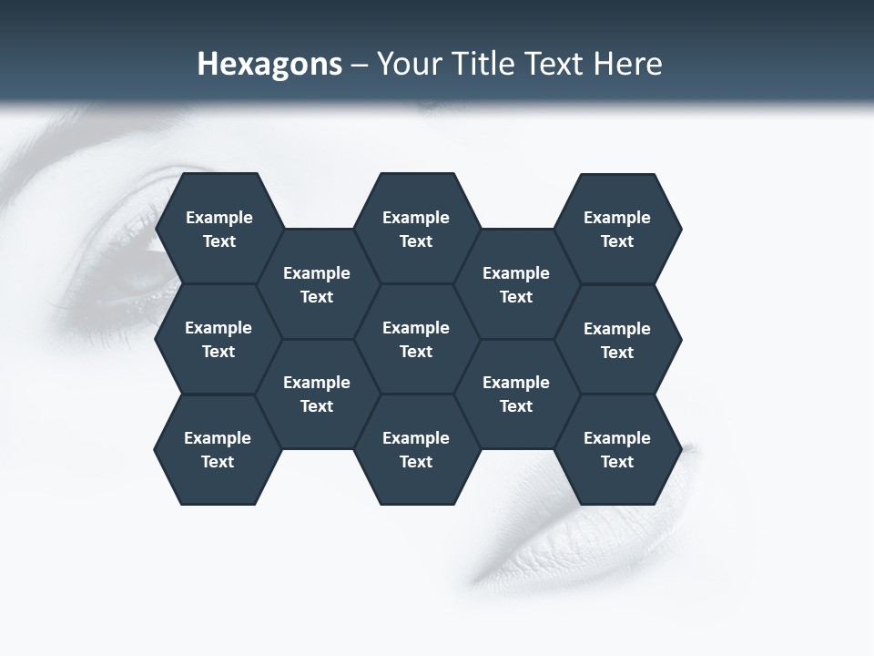 A Woman's Face Is Shown With A Blue Background PowerPoint Template