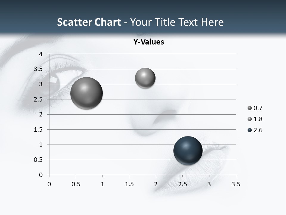 A Woman's Face Is Shown With A Blue Background PowerPoint Template
