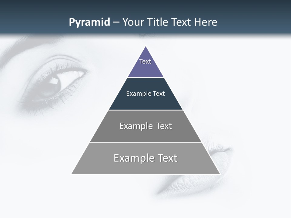 A Woman's Face Is Shown With A Blue Background PowerPoint Template