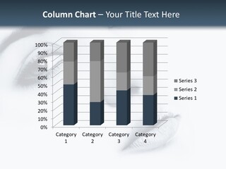 A Woman's Face Is Shown With A Blue Background PowerPoint Template
