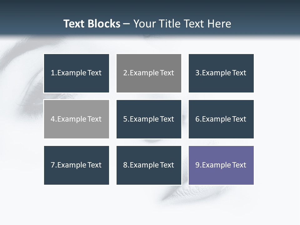 A Woman's Face Is Shown With A Blue Background PowerPoint Template