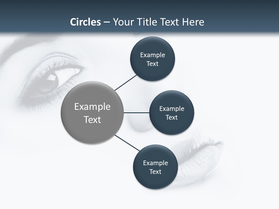 A Woman's Face Is Shown With A Blue Background PowerPoint Template