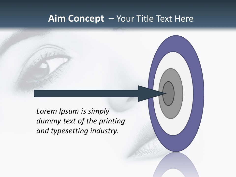 A Woman's Face Is Shown With A Blue Background PowerPoint Template