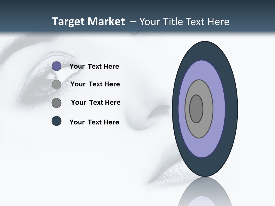 A Woman's Face Is Shown With A Blue Background PowerPoint Template