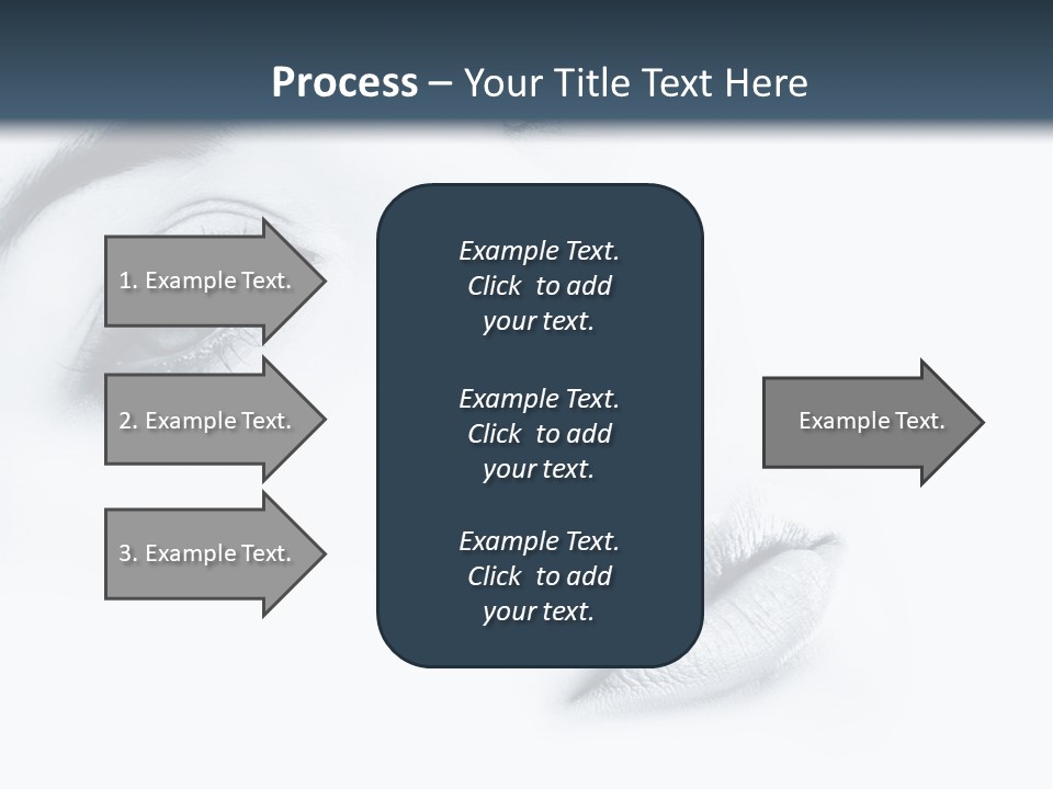 A Woman's Face Is Shown With A Blue Background PowerPoint Template