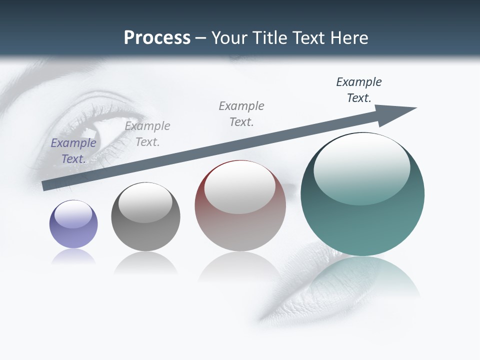 A Woman's Face Is Shown With A Blue Background PowerPoint Template