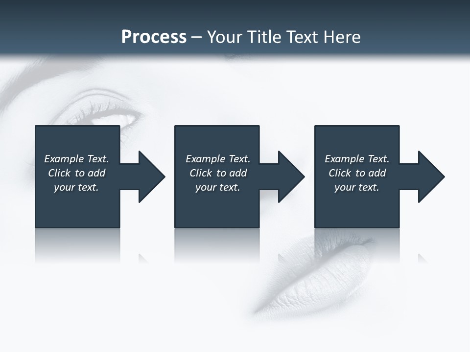 A Woman's Face Is Shown With A Blue Background PowerPoint Template