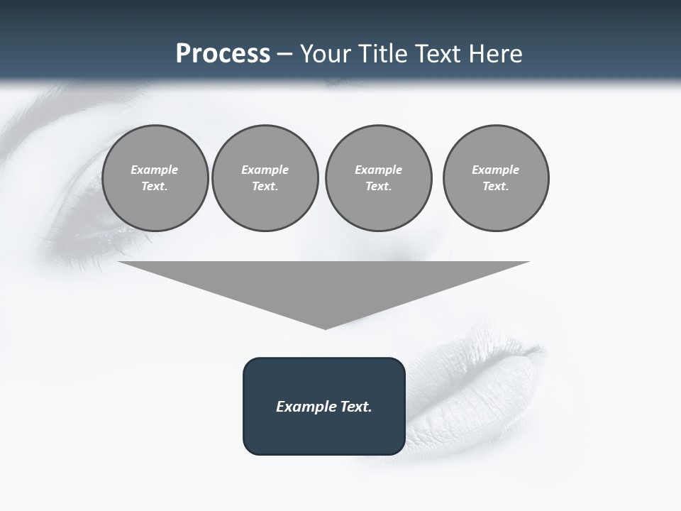 A Woman's Face Is Shown With A Blue Background PowerPoint Template