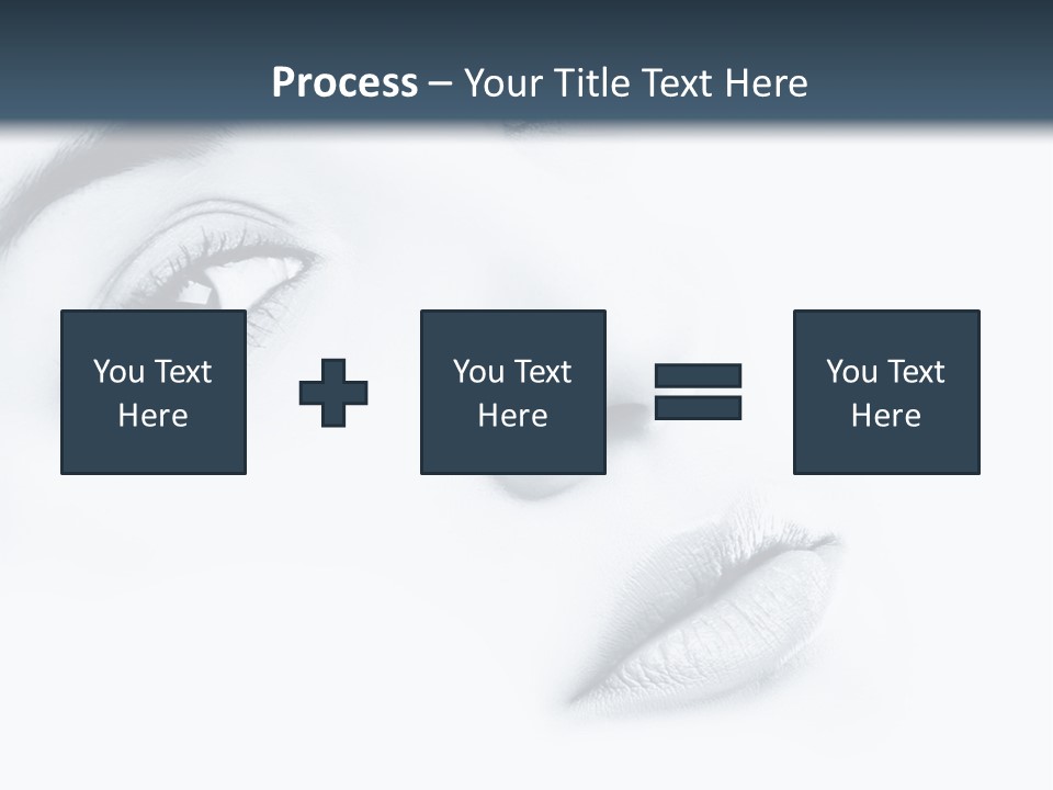 A Woman's Face Is Shown With A Blue Background PowerPoint Template