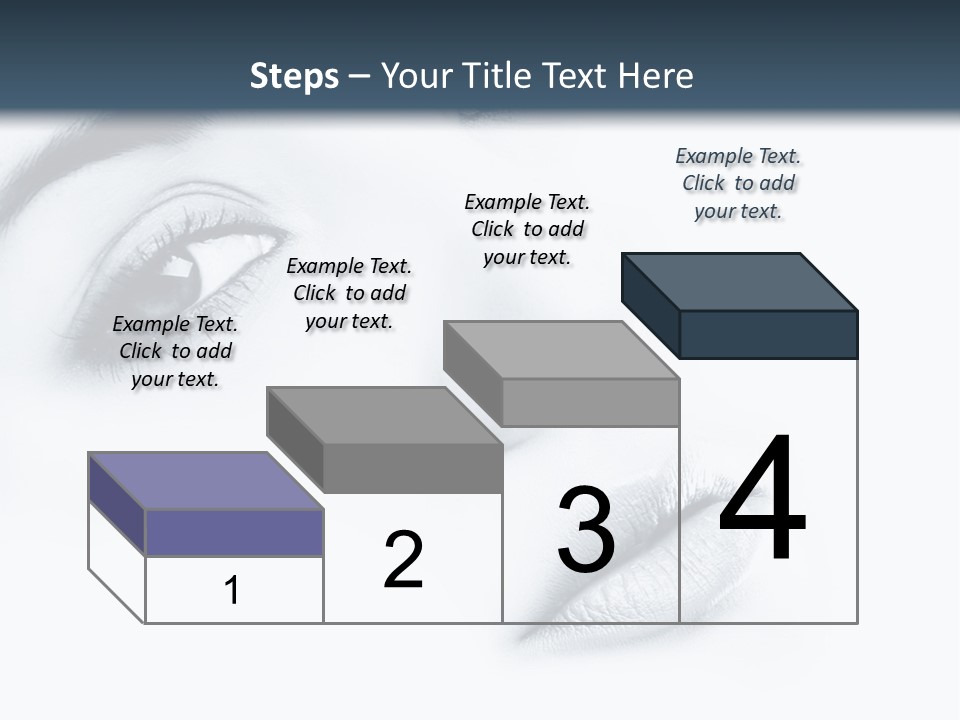 A Woman's Face Is Shown With A Blue Background PowerPoint Template