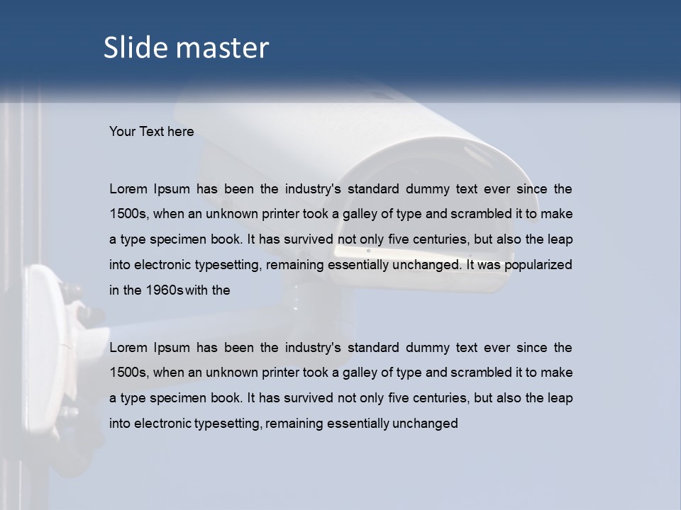 A Security Camera On A Pole With A Blue Sky In The Background PowerPoint Template