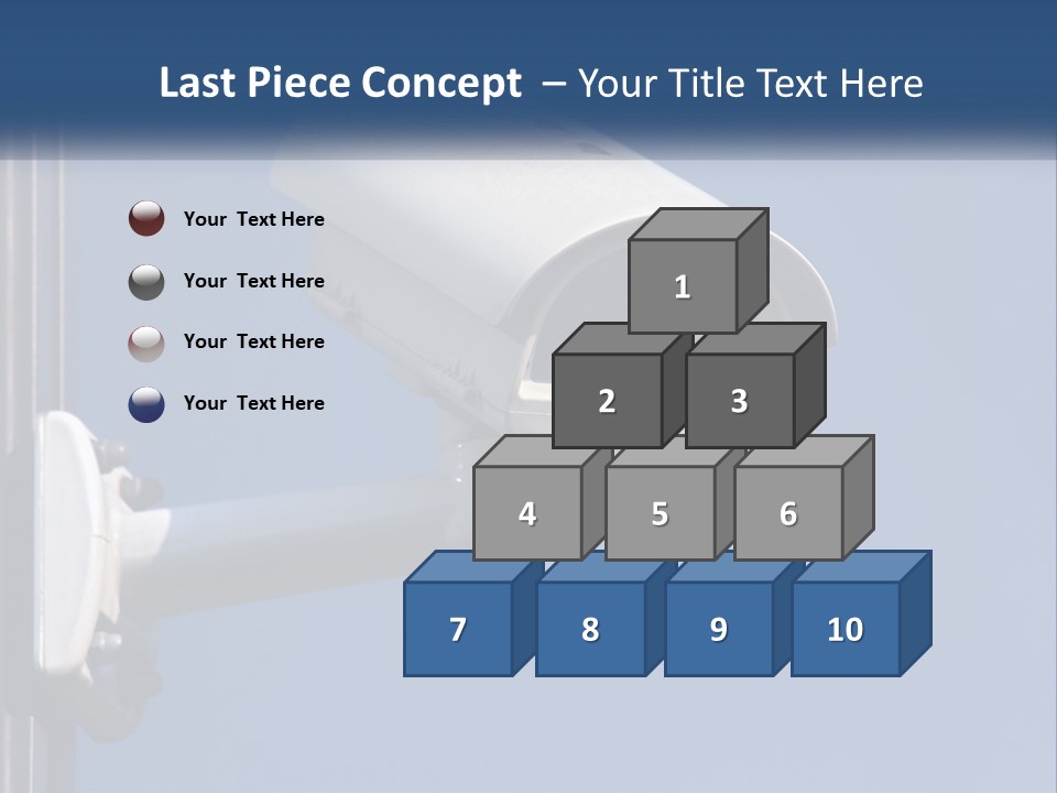 A Security Camera On A Pole With A Blue Sky In The Background PowerPoint Template